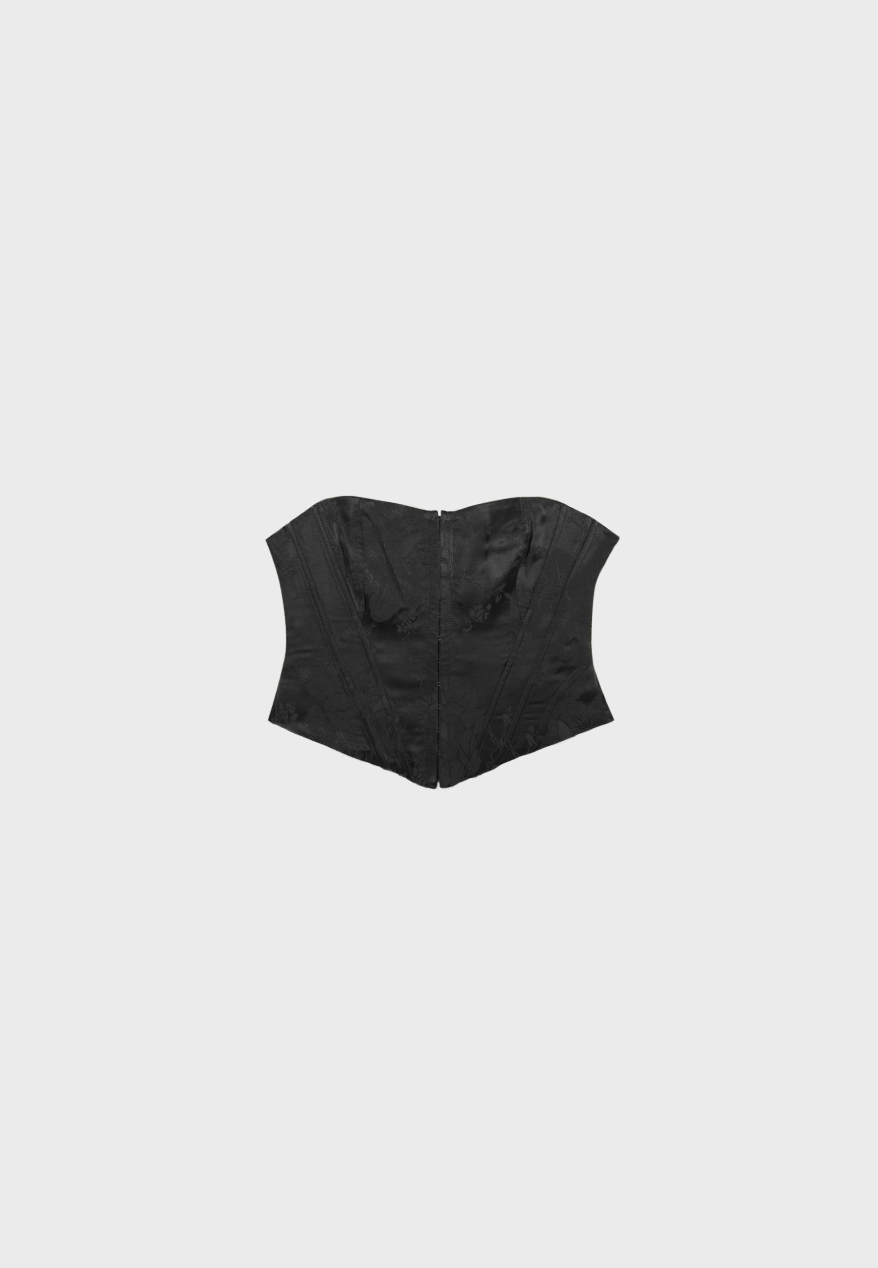 Lace-up corset — Black