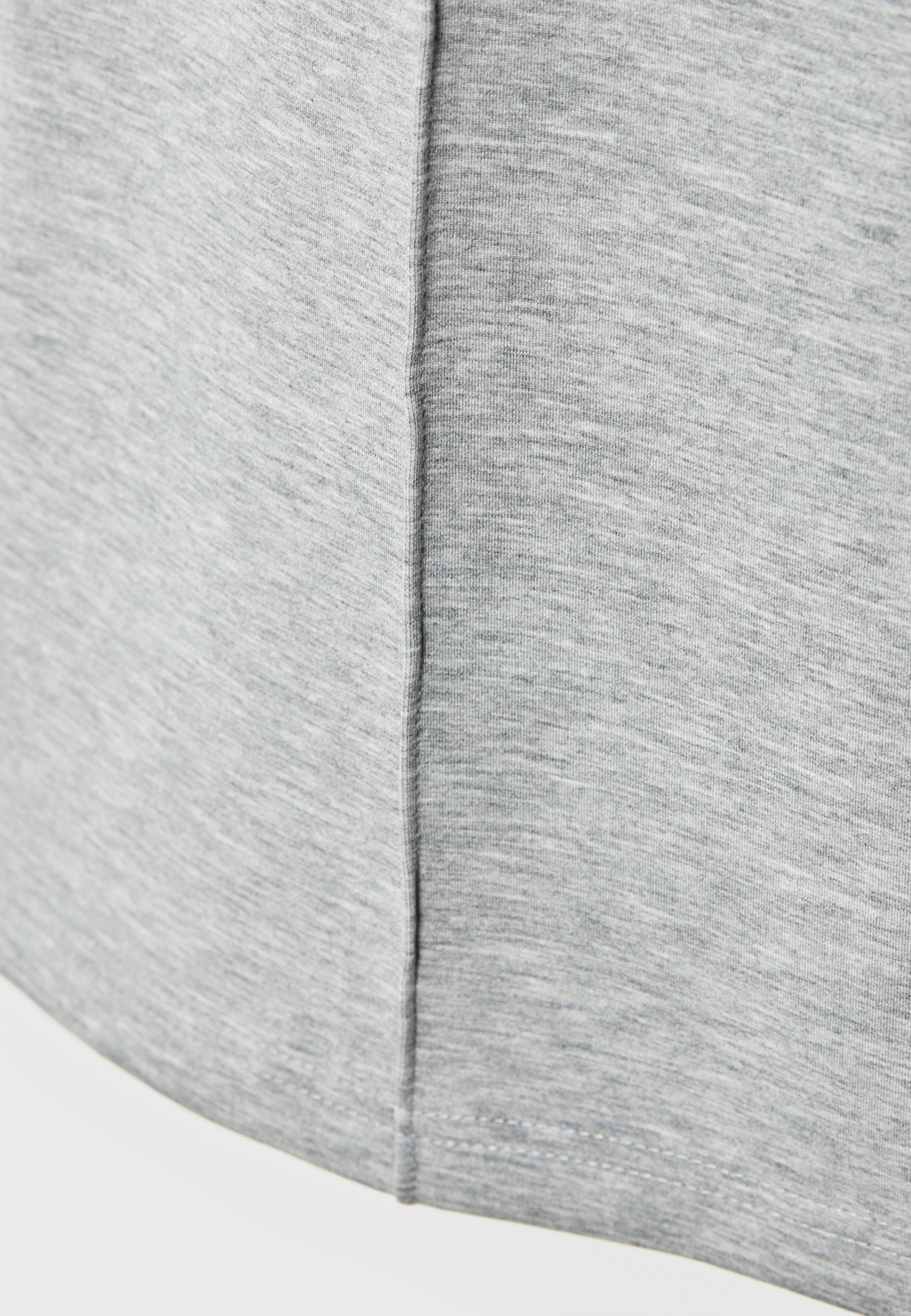 Soft-touch wide-leg pin-tuck joggers — Grey melange