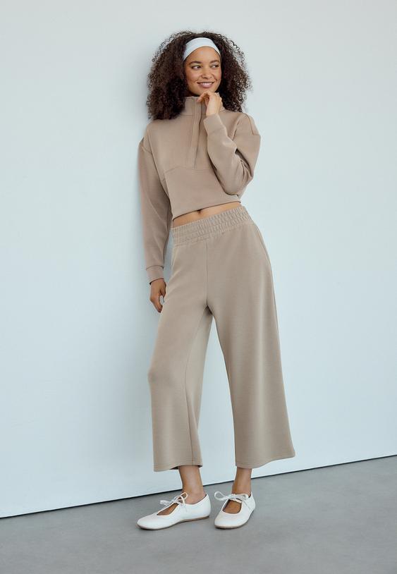 pantaloni culotte morbidi al tatto