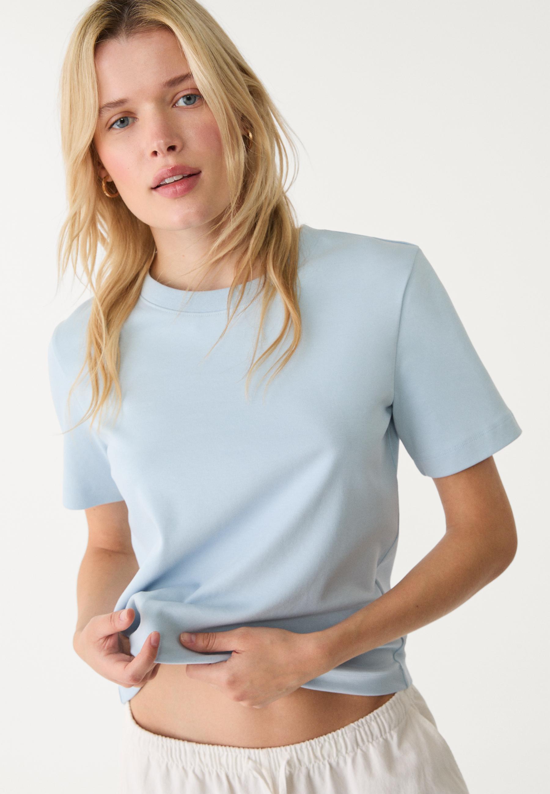 B01 Heavyweight regular fit basic T-shirt — Sky blue