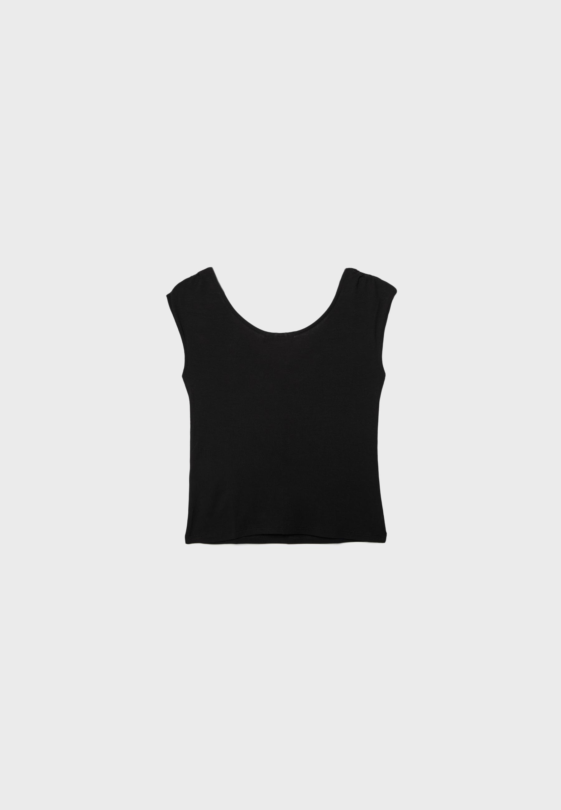 Multi-position sleeveless top — Black