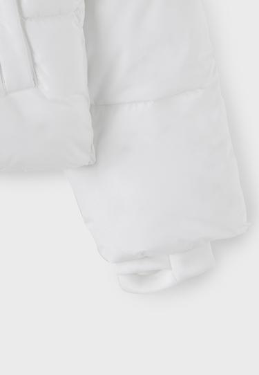 Basic hooded padded jacket — Ecru 10