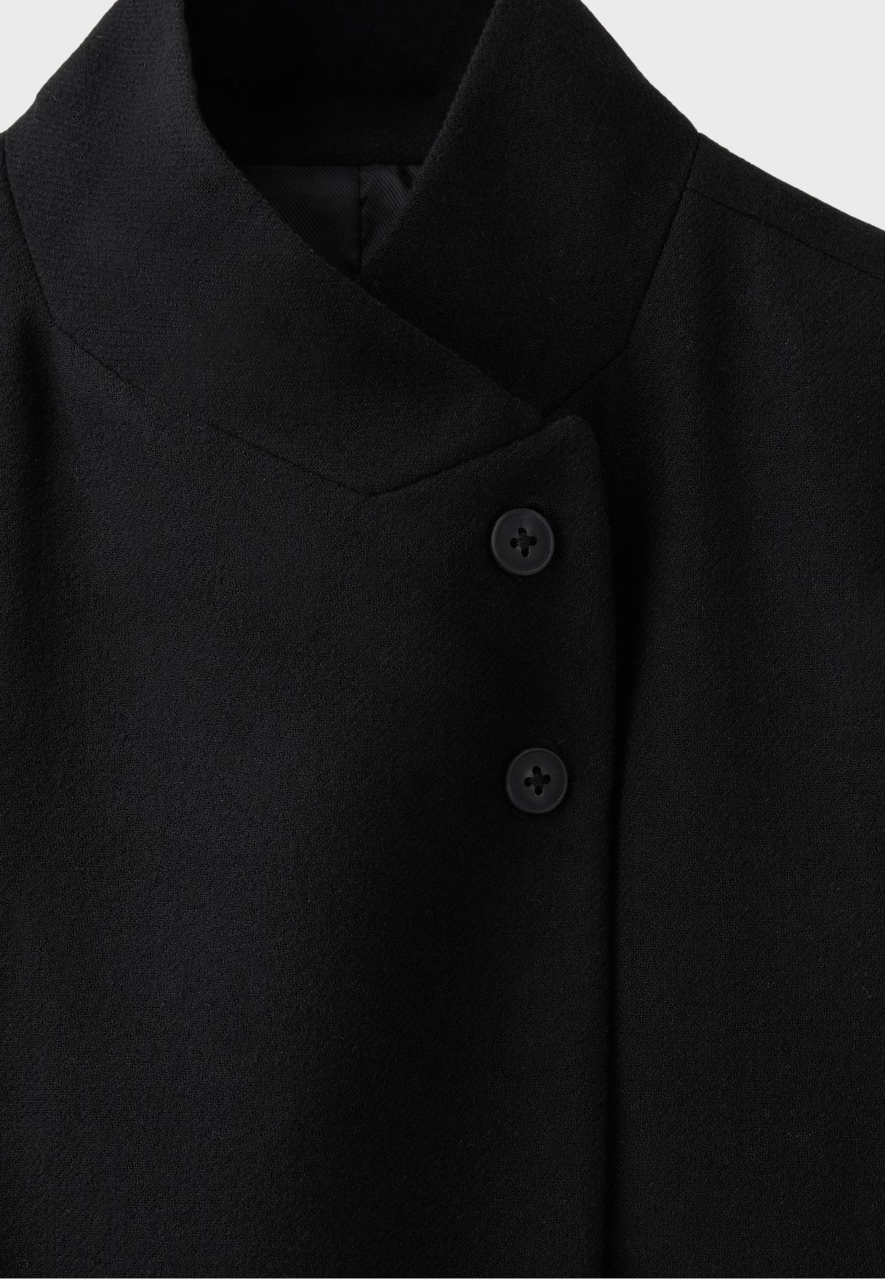 Asymmetric cloth blazer — Black