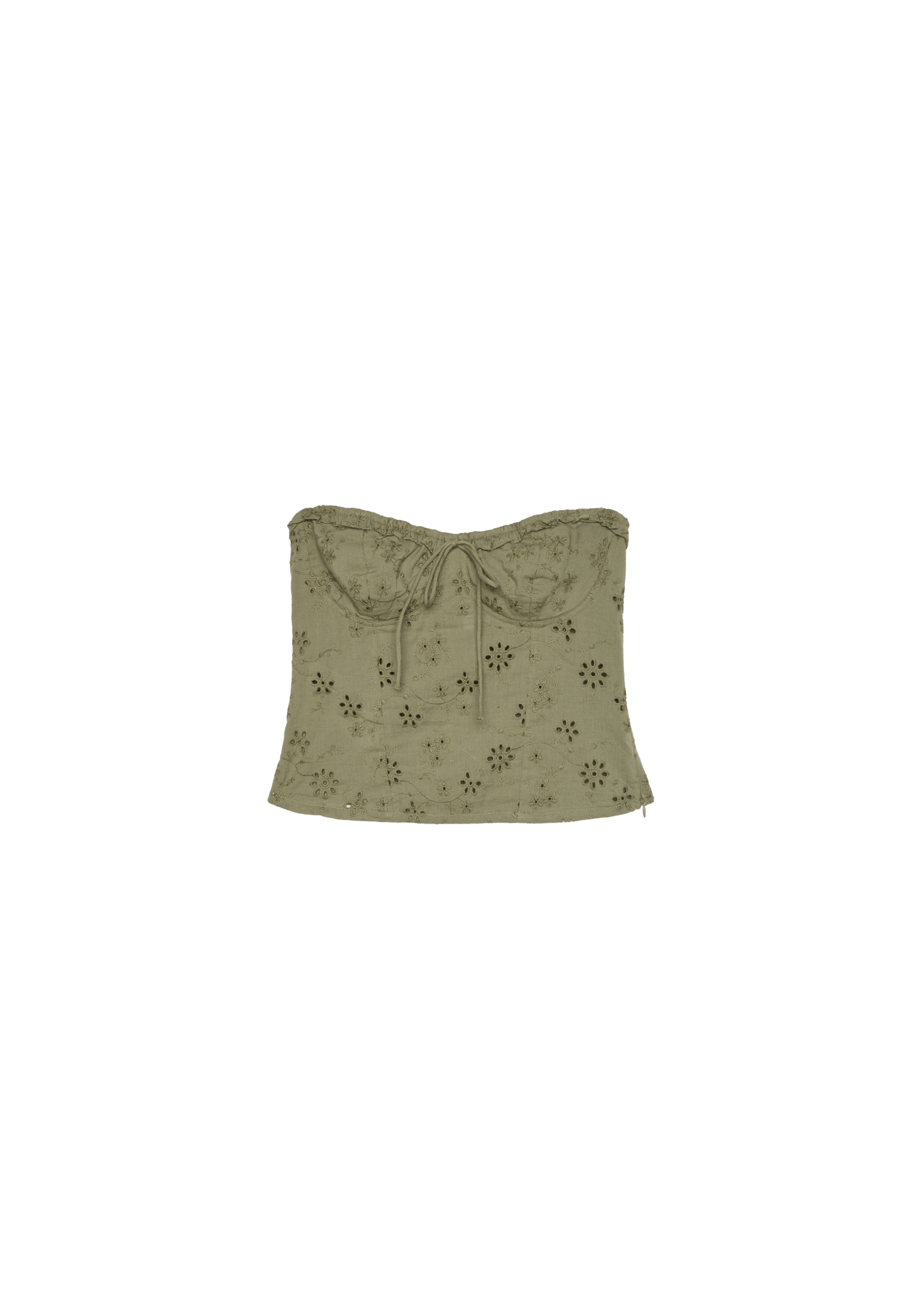 Corset bustier top — Khaki