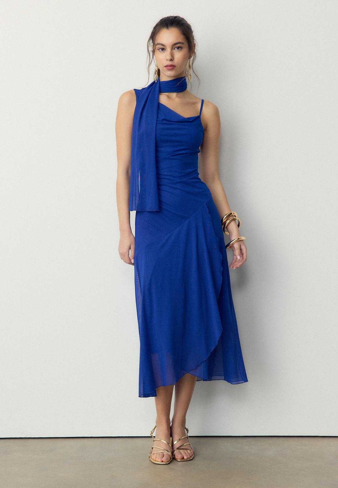 princess polly baby blue dress Women's Asymmetric Midi Dresses main image 1