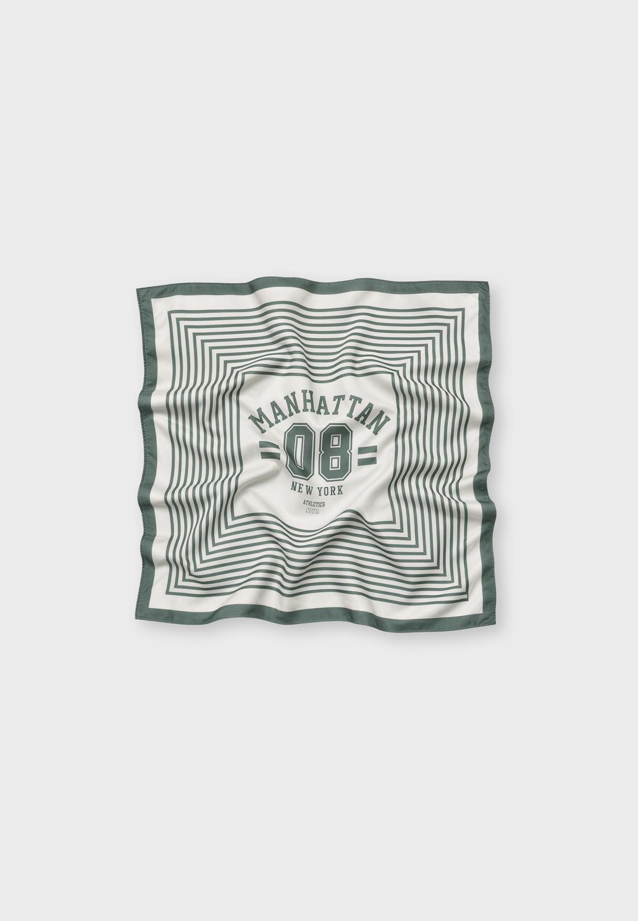 Manhatan striped scarf — Khaki