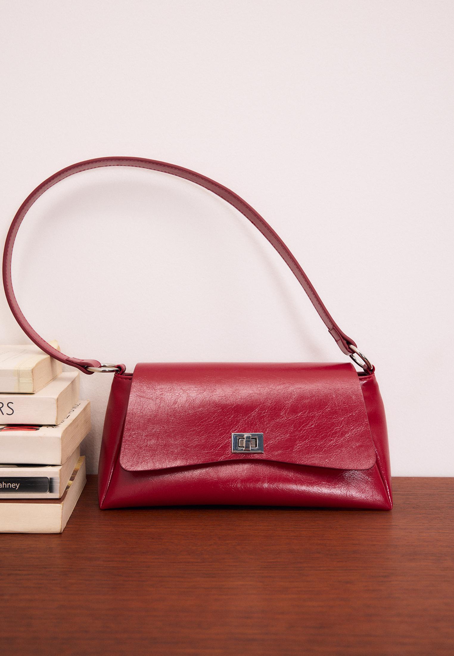 Large flap rectangular mini bag — Red