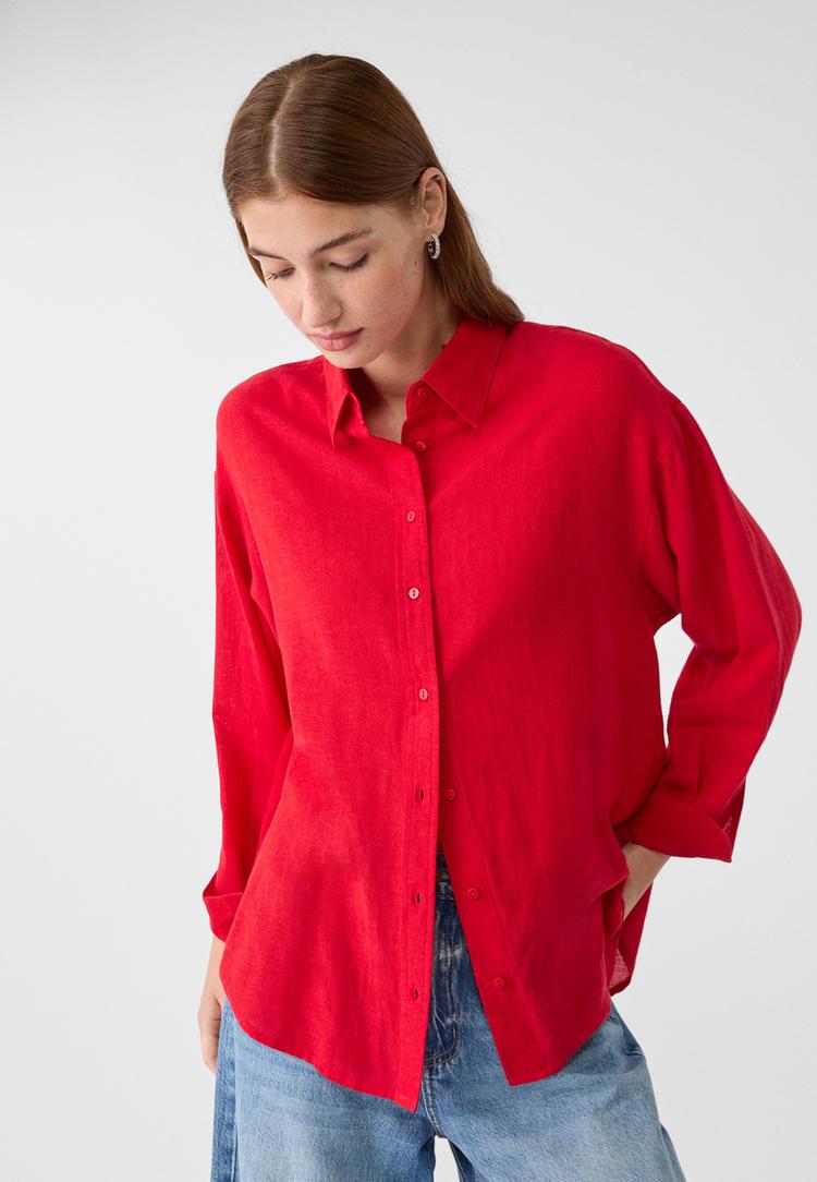 linen blend shirt