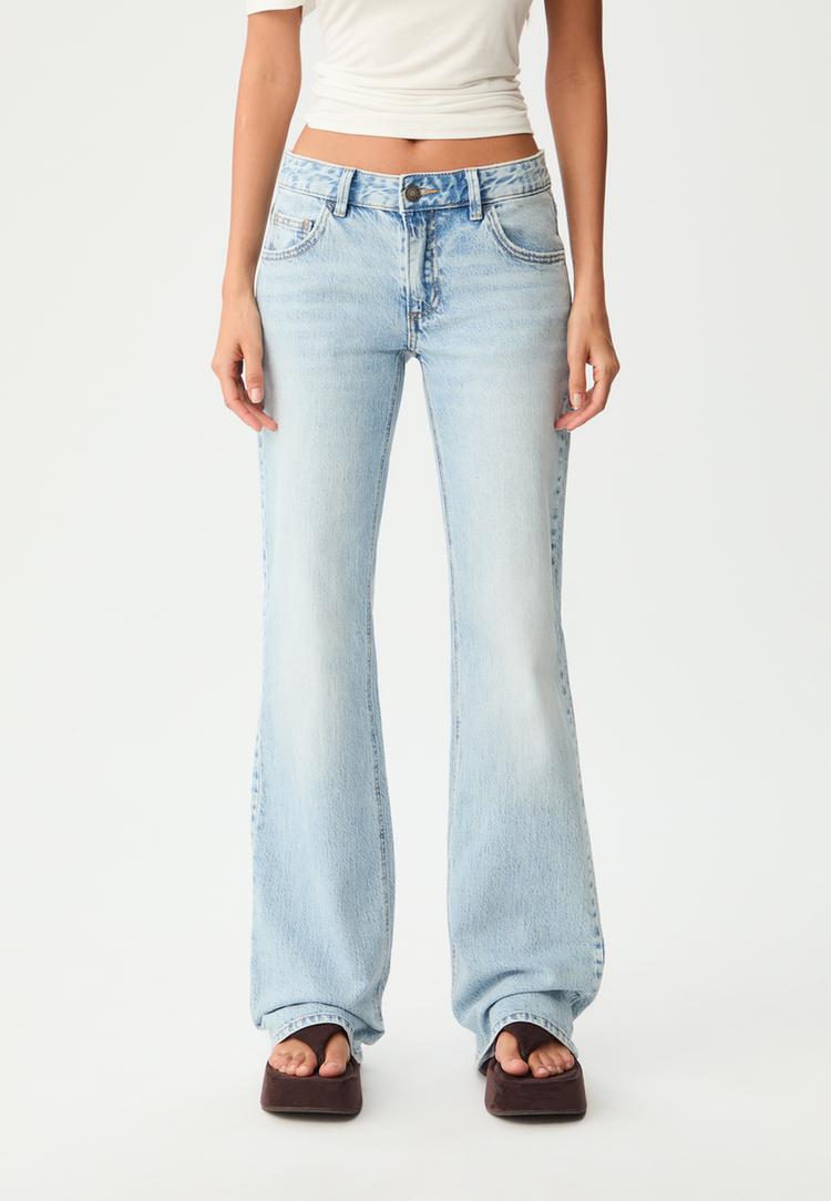 jean flare taille basse
