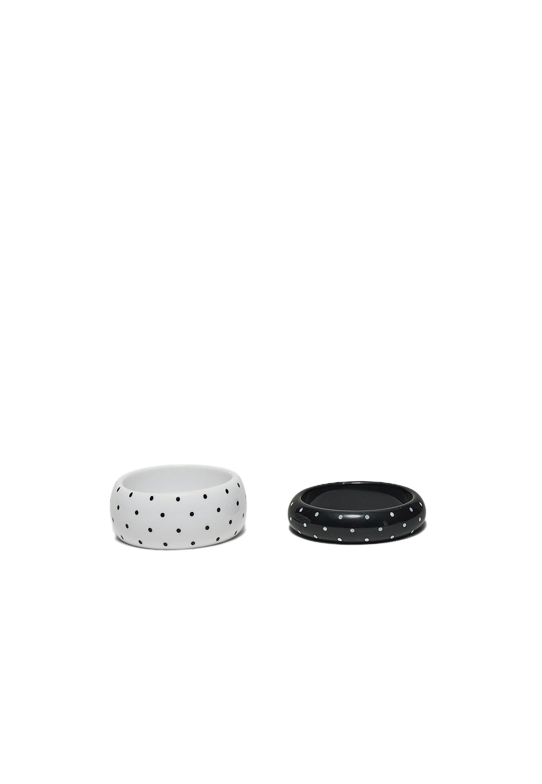Set of 2 polka dot bracelets — Black
