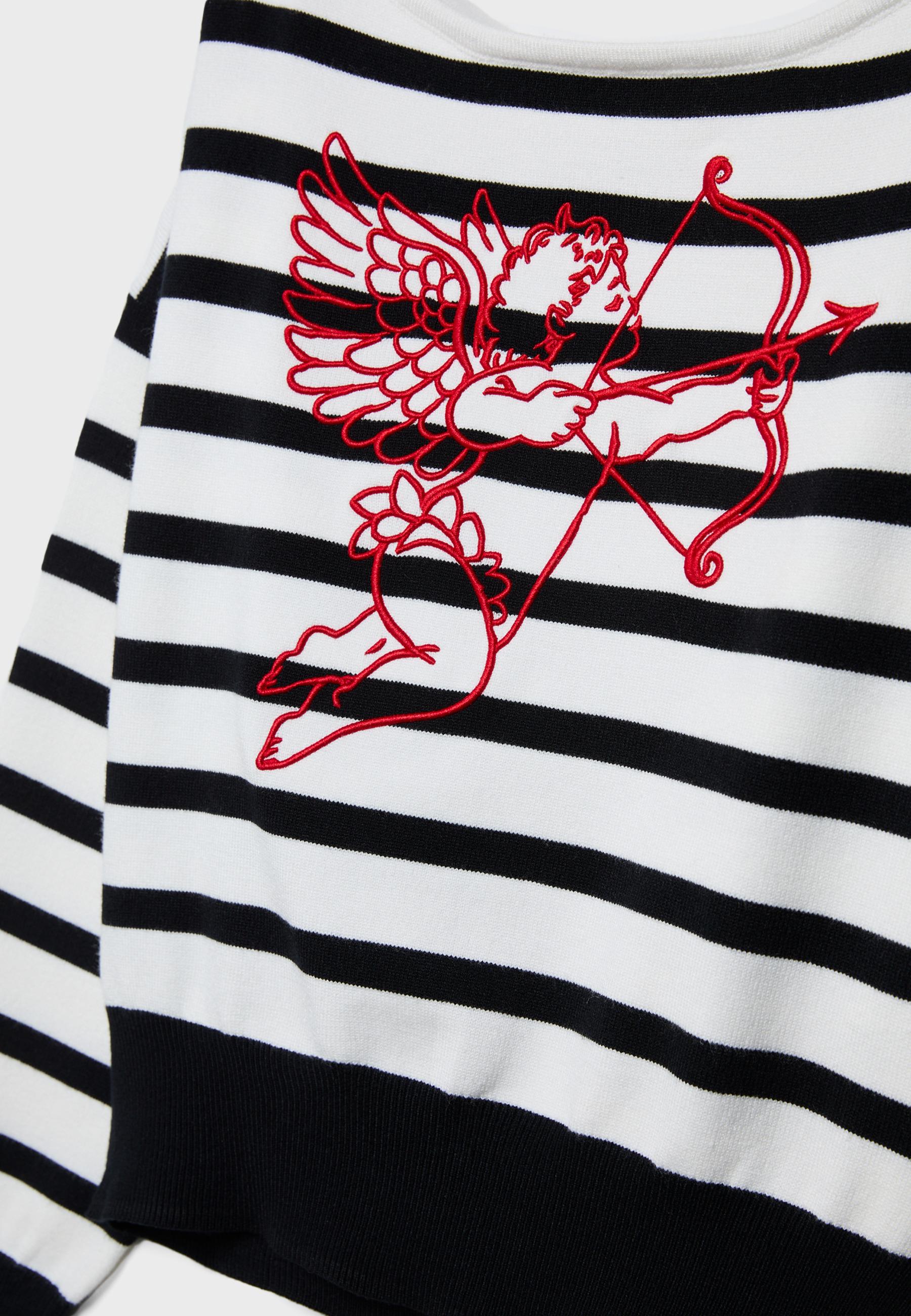 Angel striped knit jumper — Ecru
