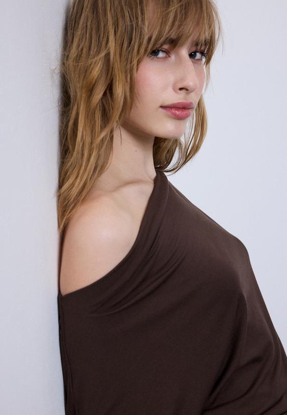 asymmetrisch t shirt van modal