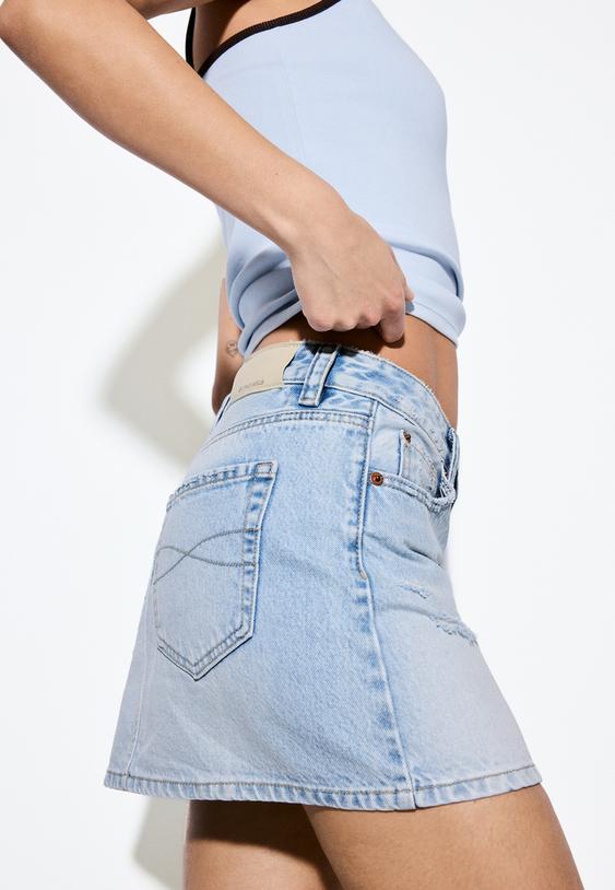 D60 Mini denim etek - Görsel 2