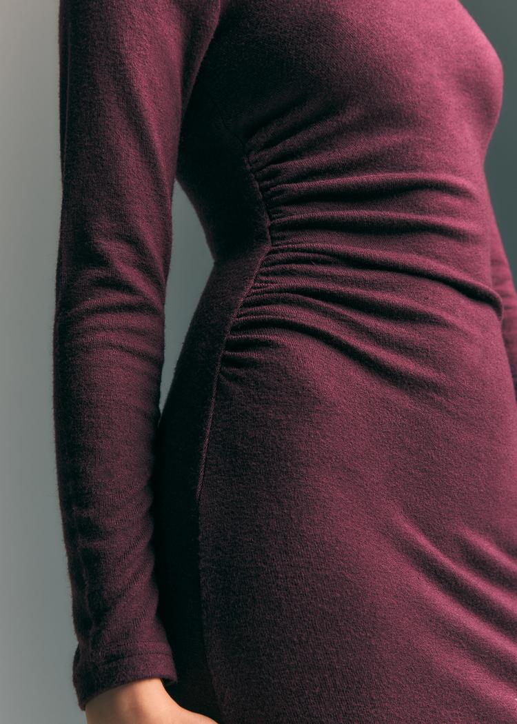 vestido midi de punto