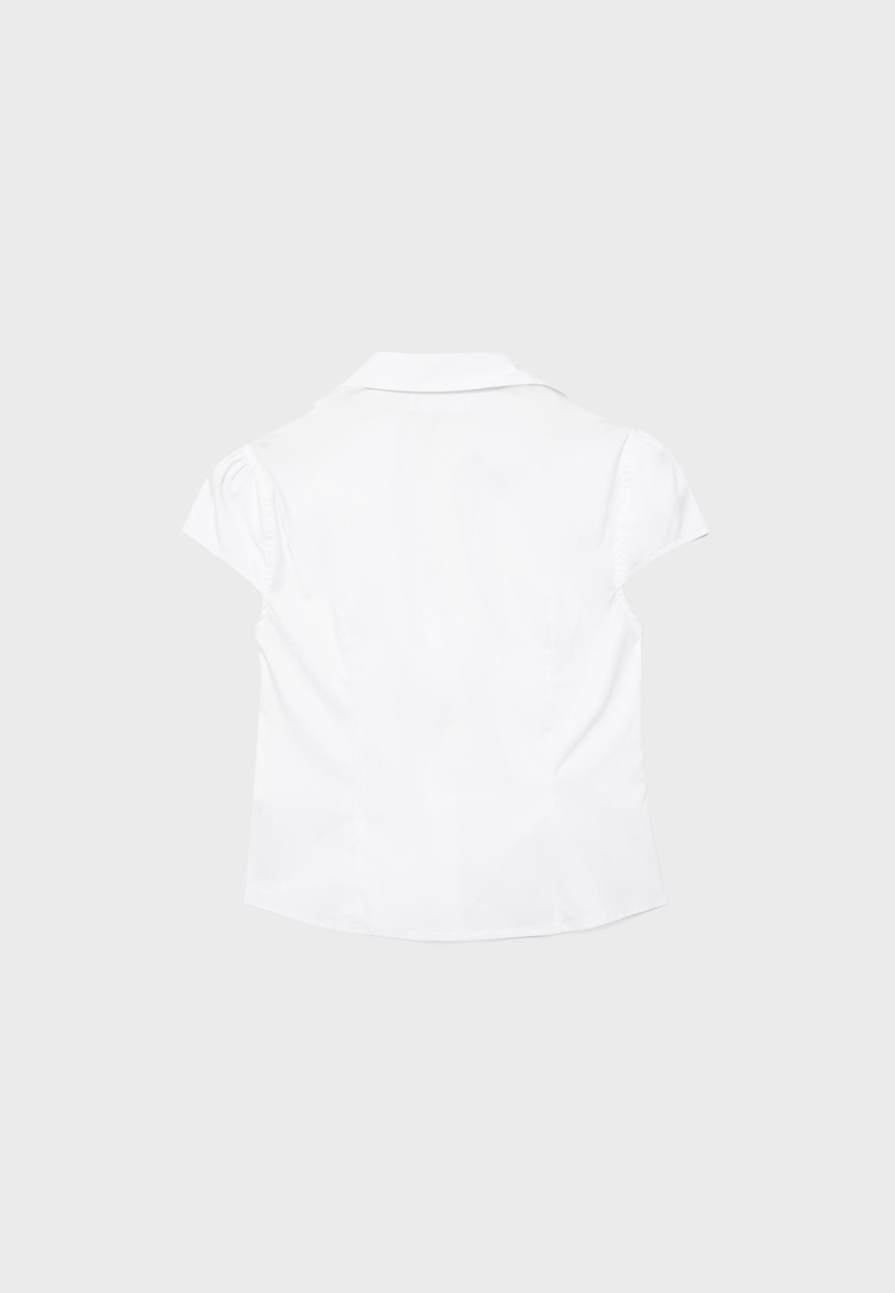 Fitted short sleeve shirt — White