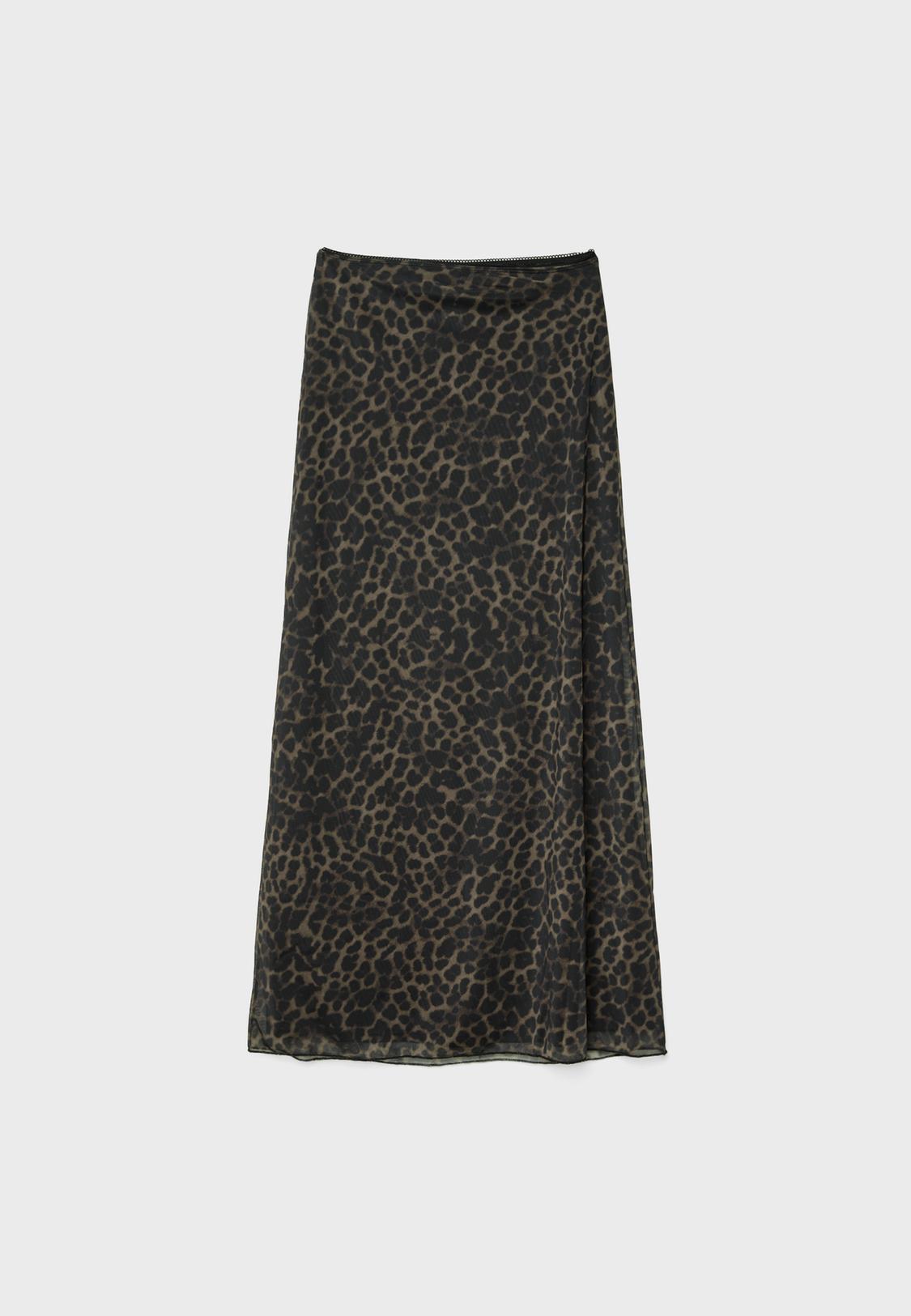 Tulle Skirt Midi Leopard Print Skirt Zara Zara Printed Tulle Red