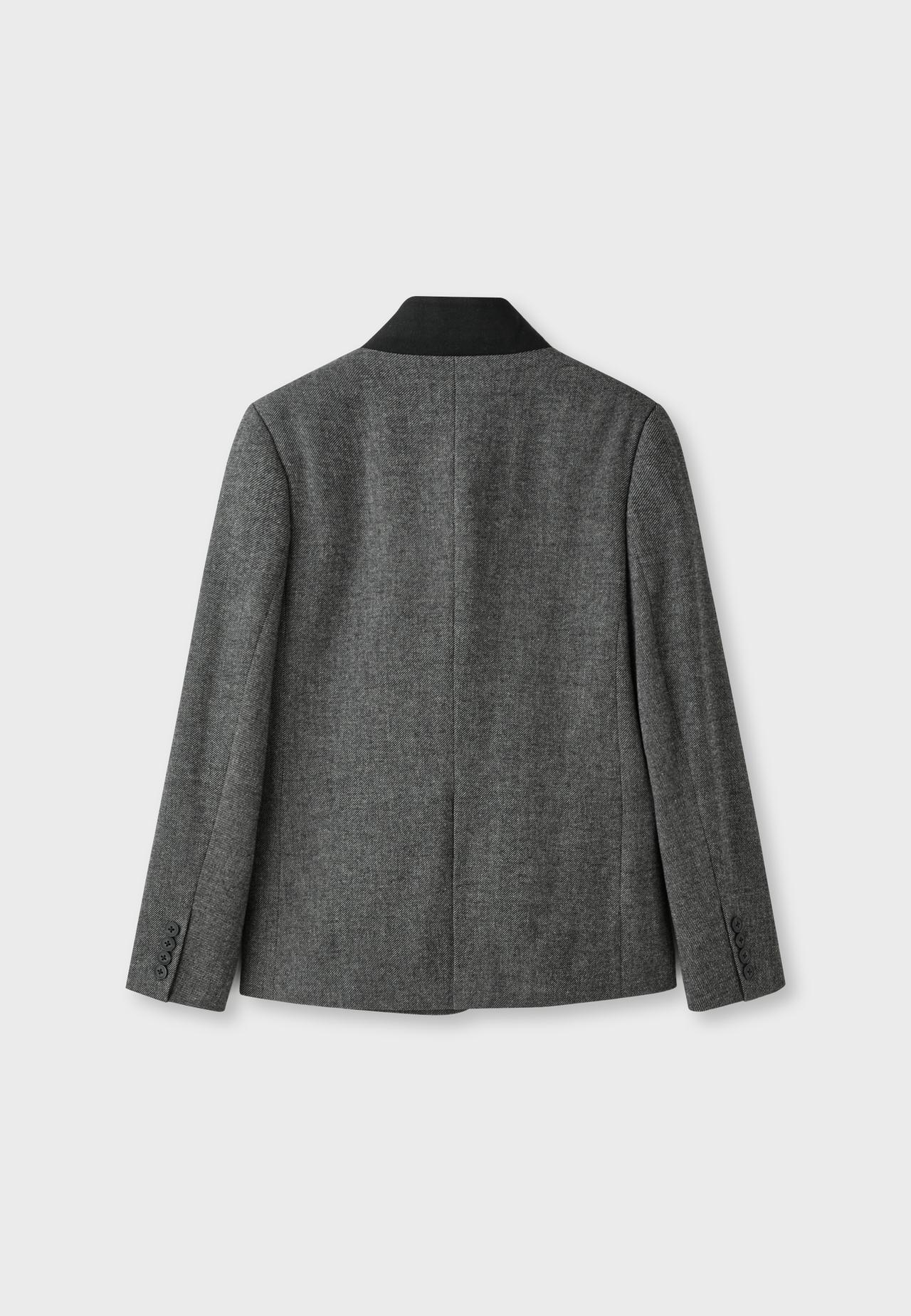 Asymmetric blazer — Dark grey