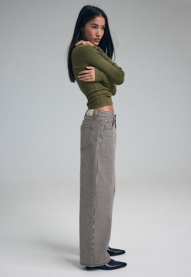 D80 Striped barrel jeans — Dark grey 2