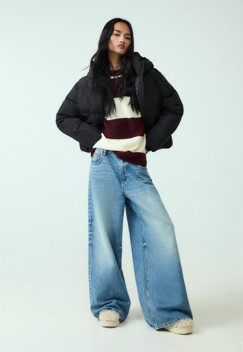 Basic hooded puffer jacket