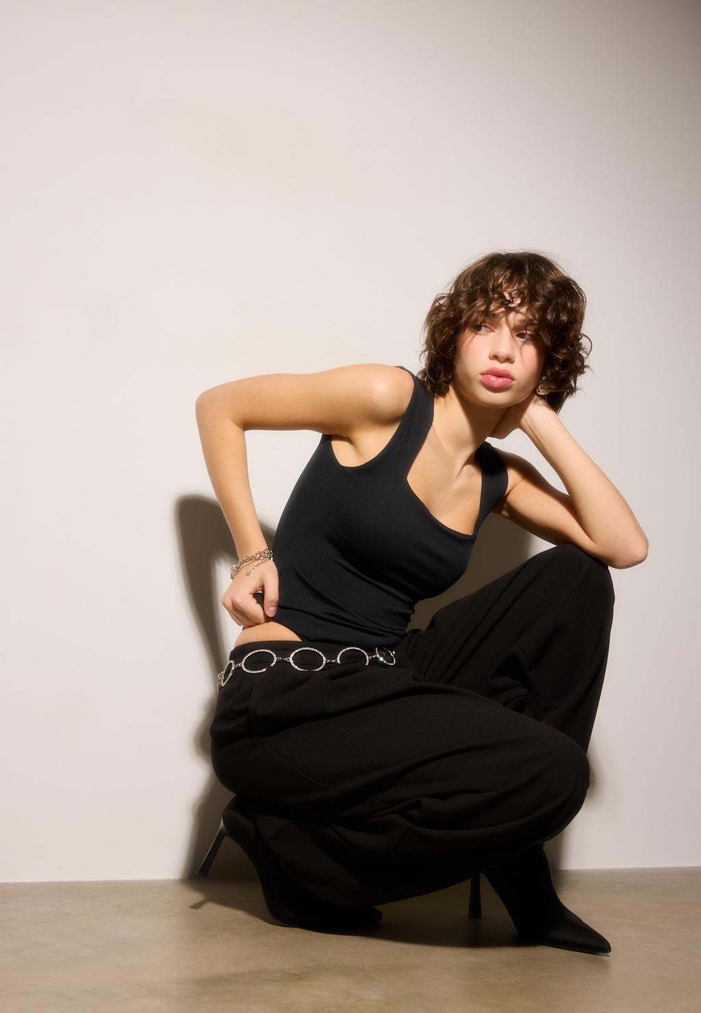 Body polyamide vierkante halslijn