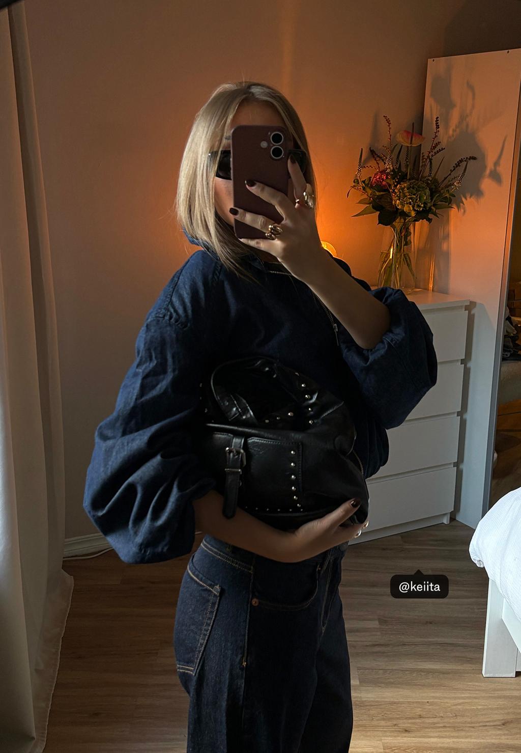Bolso hombro tachas