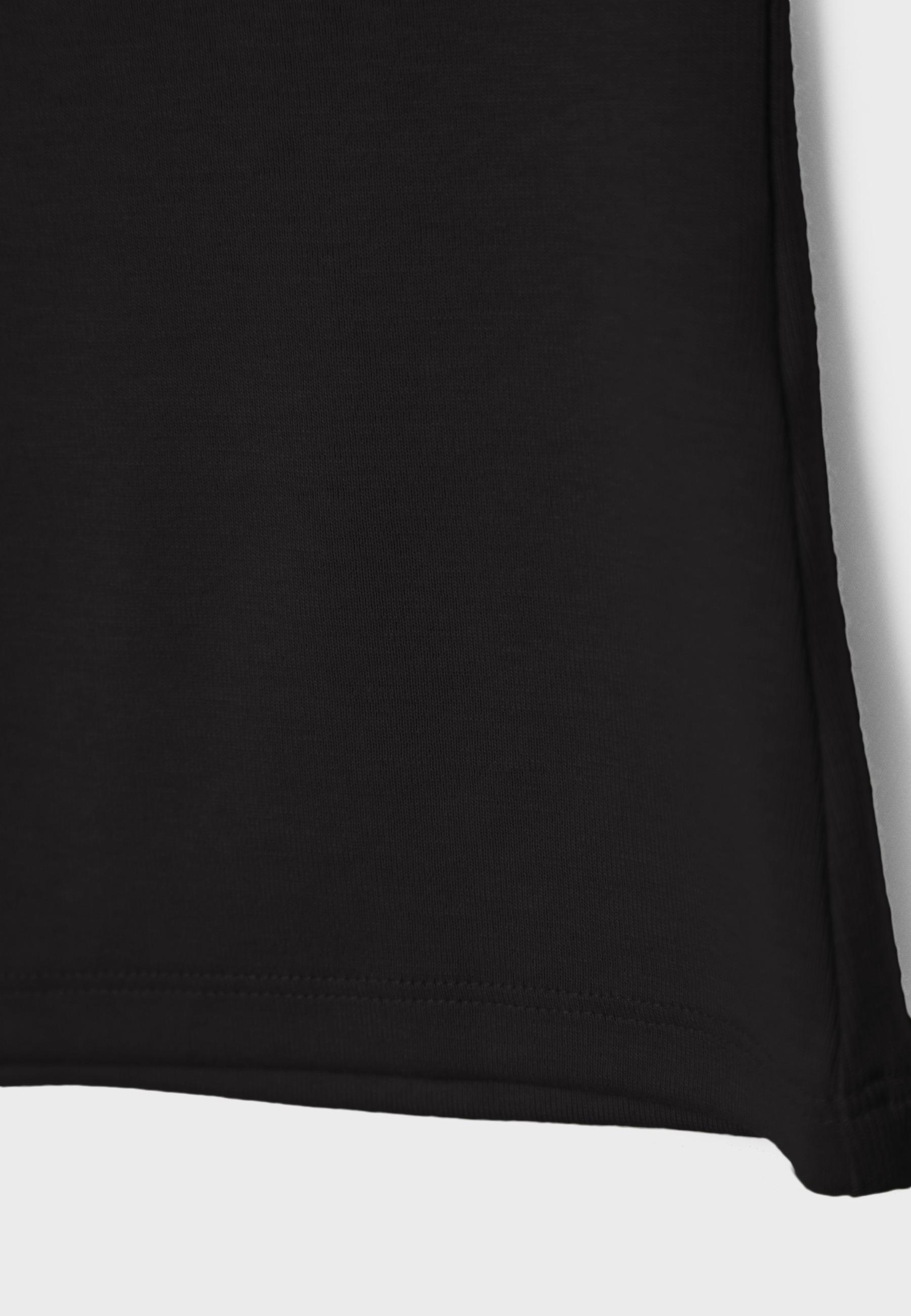 Sleeveless funnel neck T-shirt — Black