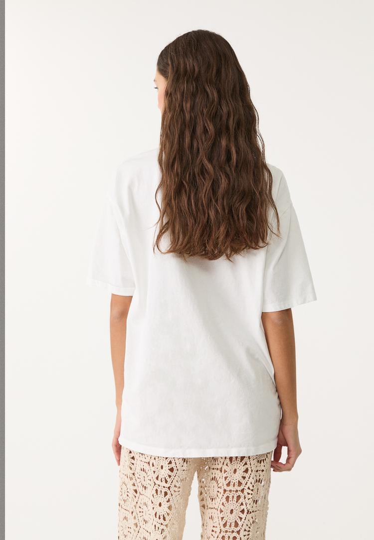 camiseta oversize heavy cotton estampado
