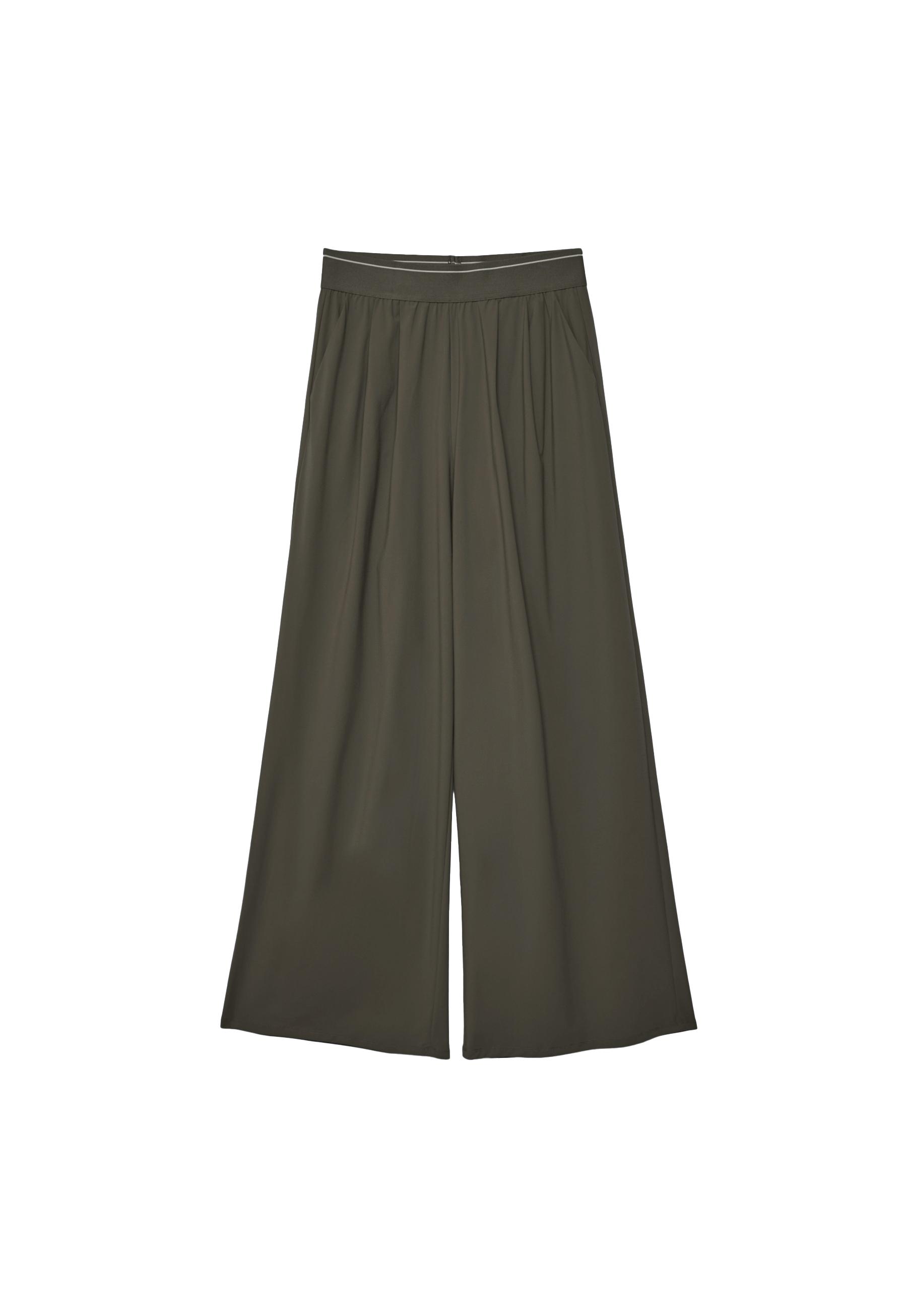 Elasticated waist palazzo joggers — Brown