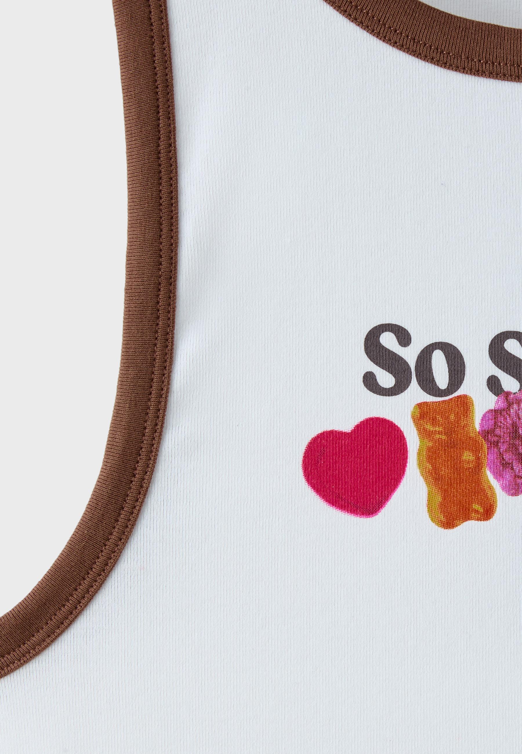 Haribo print racerback T-shirt — Ecru