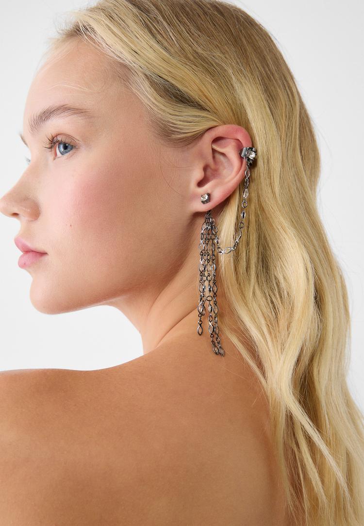 Parlak taşlı ear cuff küpe_6