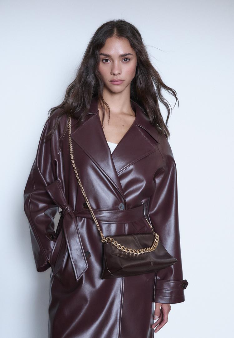 bolso bandolera asa efecto pelo