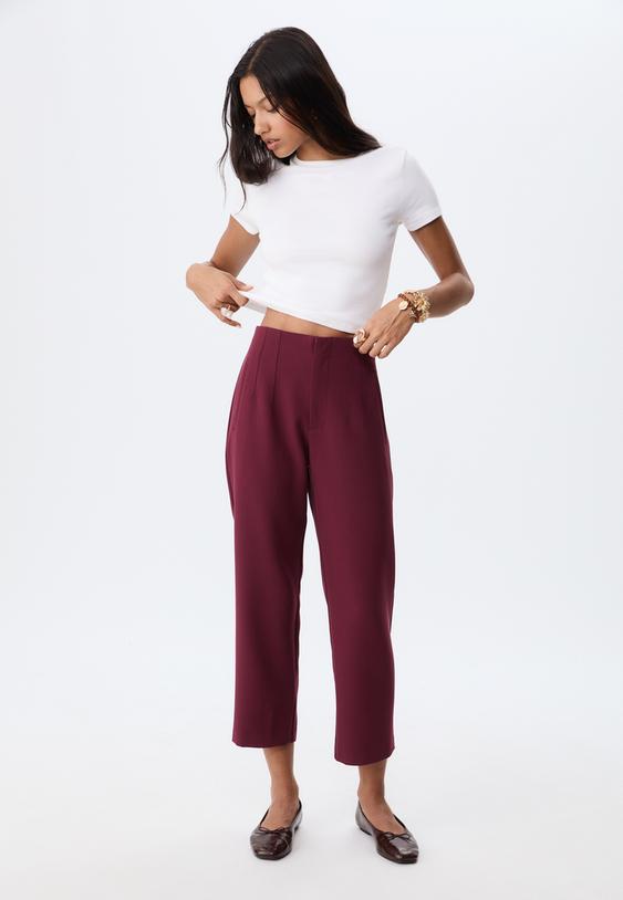 pantalon ankle vestir pinzas