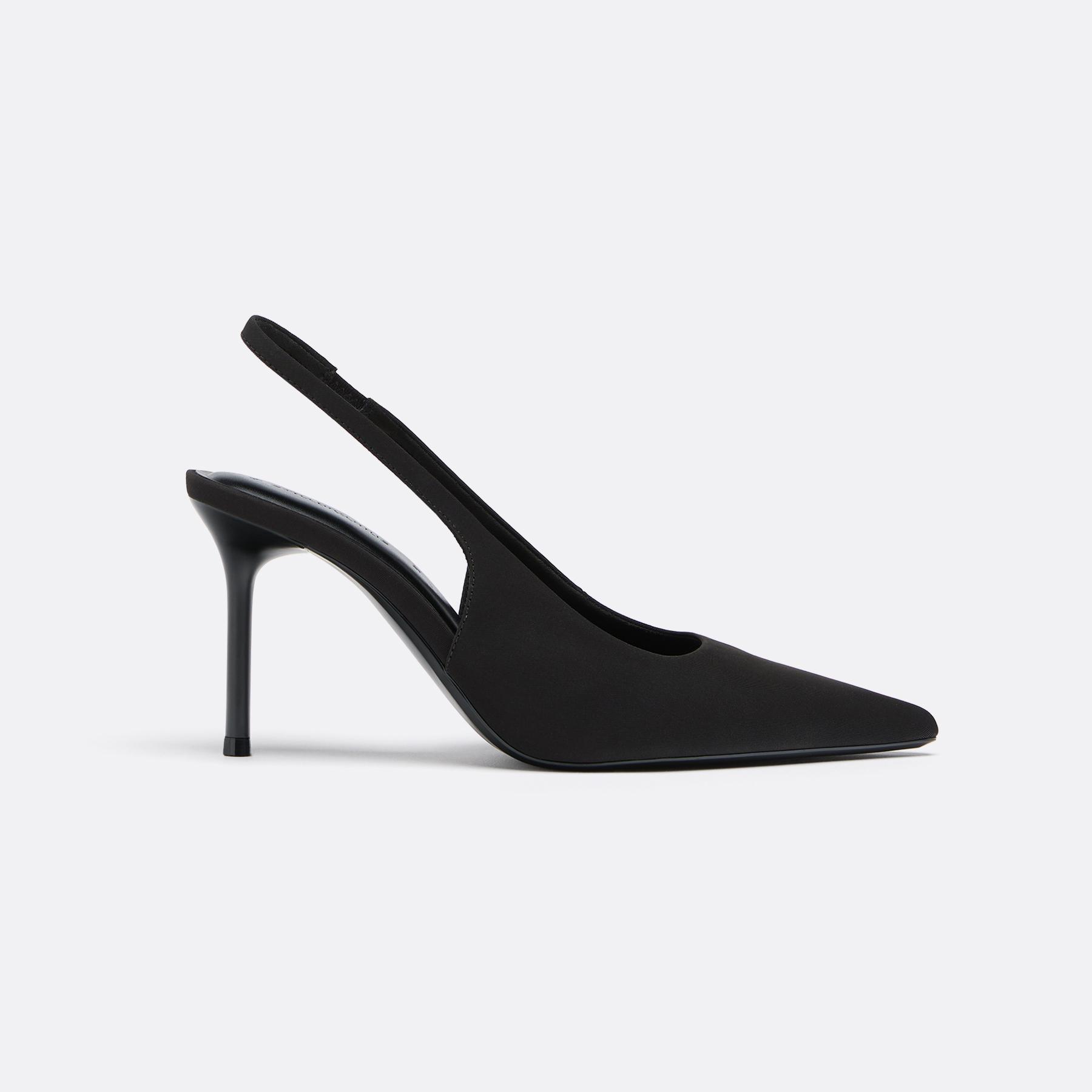 Basic slingback heels — BLACK 