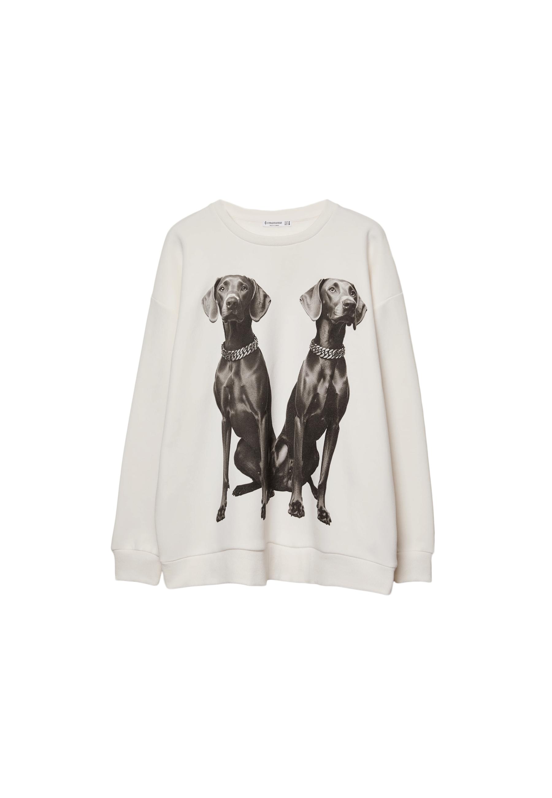 Dog print sweatshirt - Women's fashion | Stradivarius Jordan Dog print sweatshirt - Women's fashion | Stradivarius Jordan