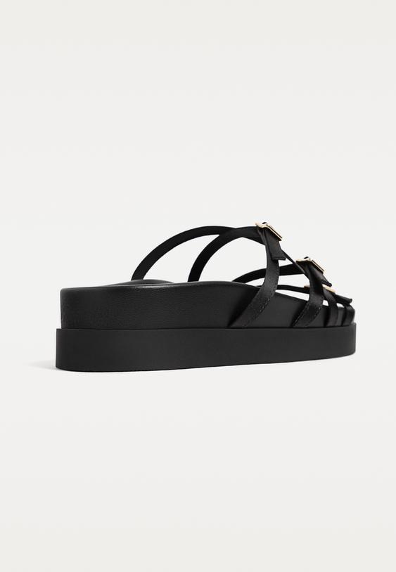 sandalias planas hebillas