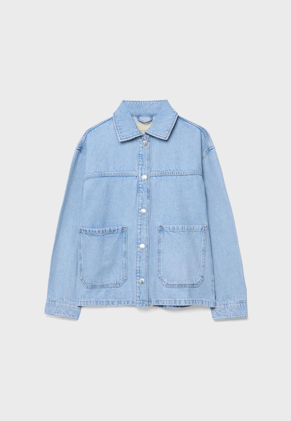 Veste En Jean Basique Femme Lefties - Bleu Avec Poches - Taille M - Occasion