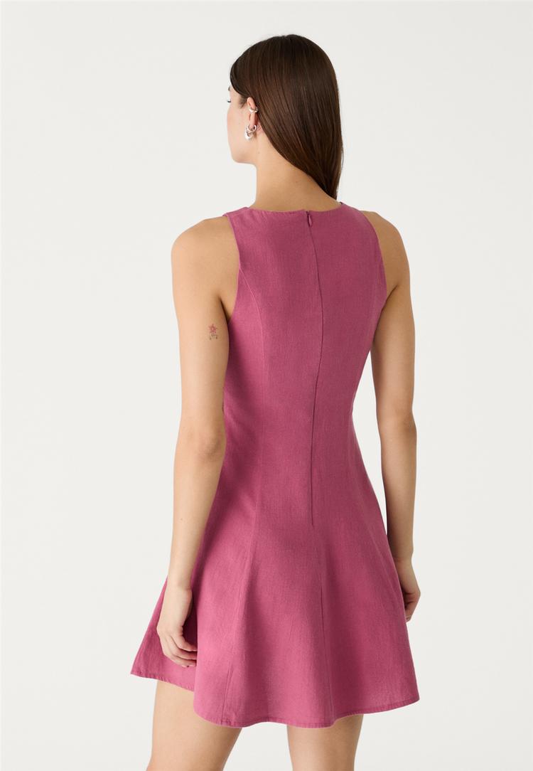vestido corto fluido