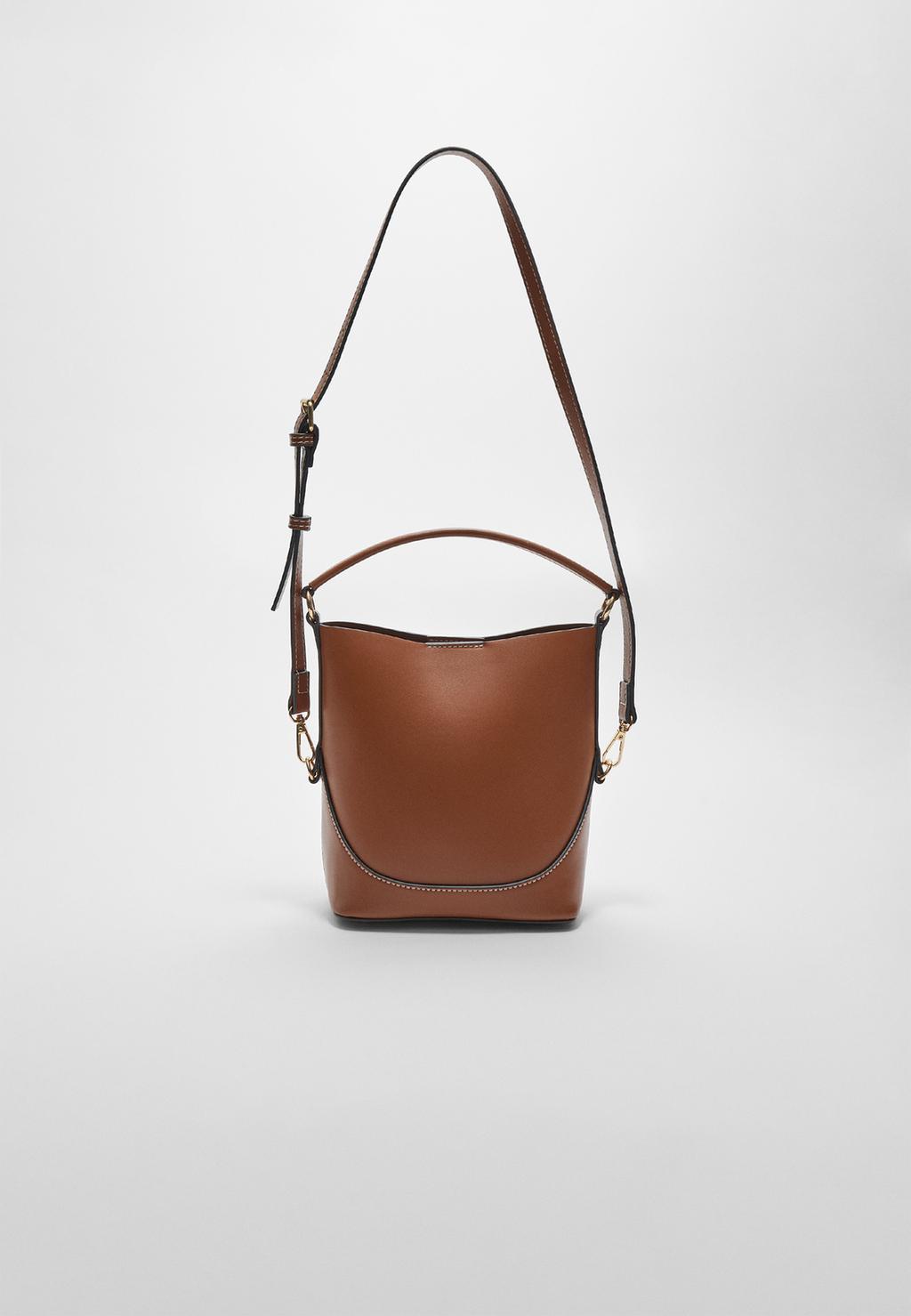 Mini bucket bag with strap