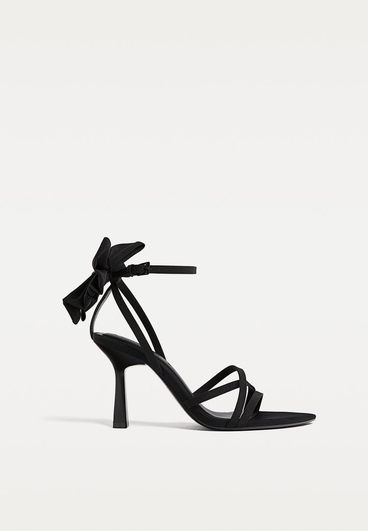 sandalias tacon lazo
