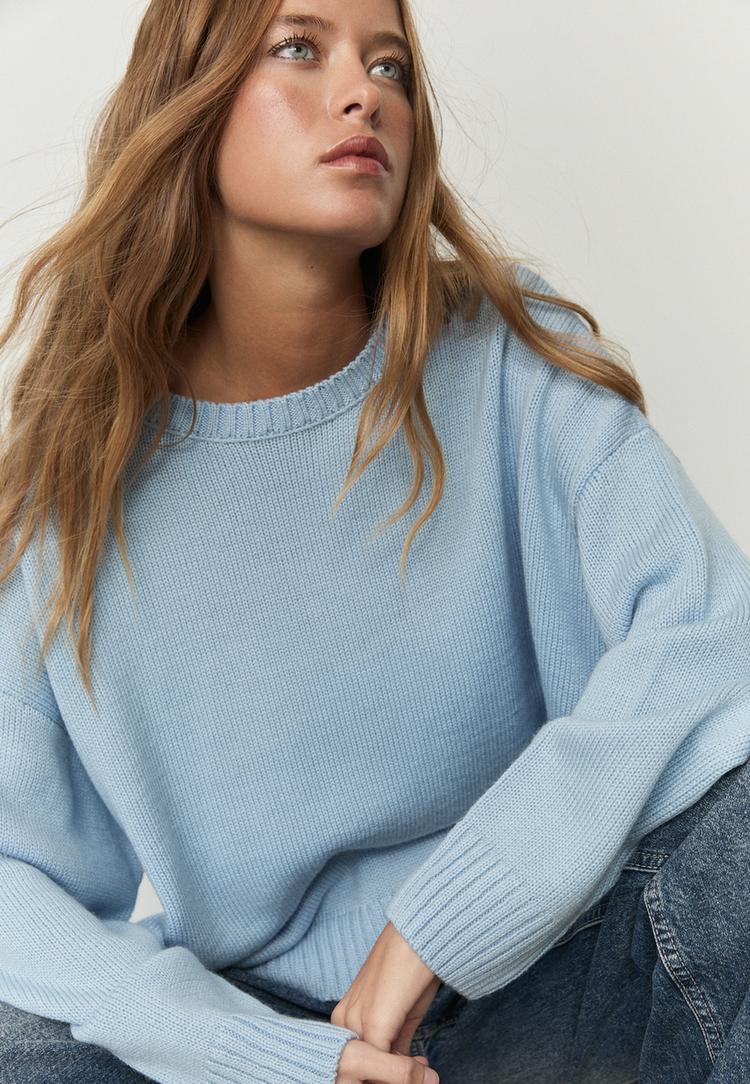 maglia ampia con collo rotondo