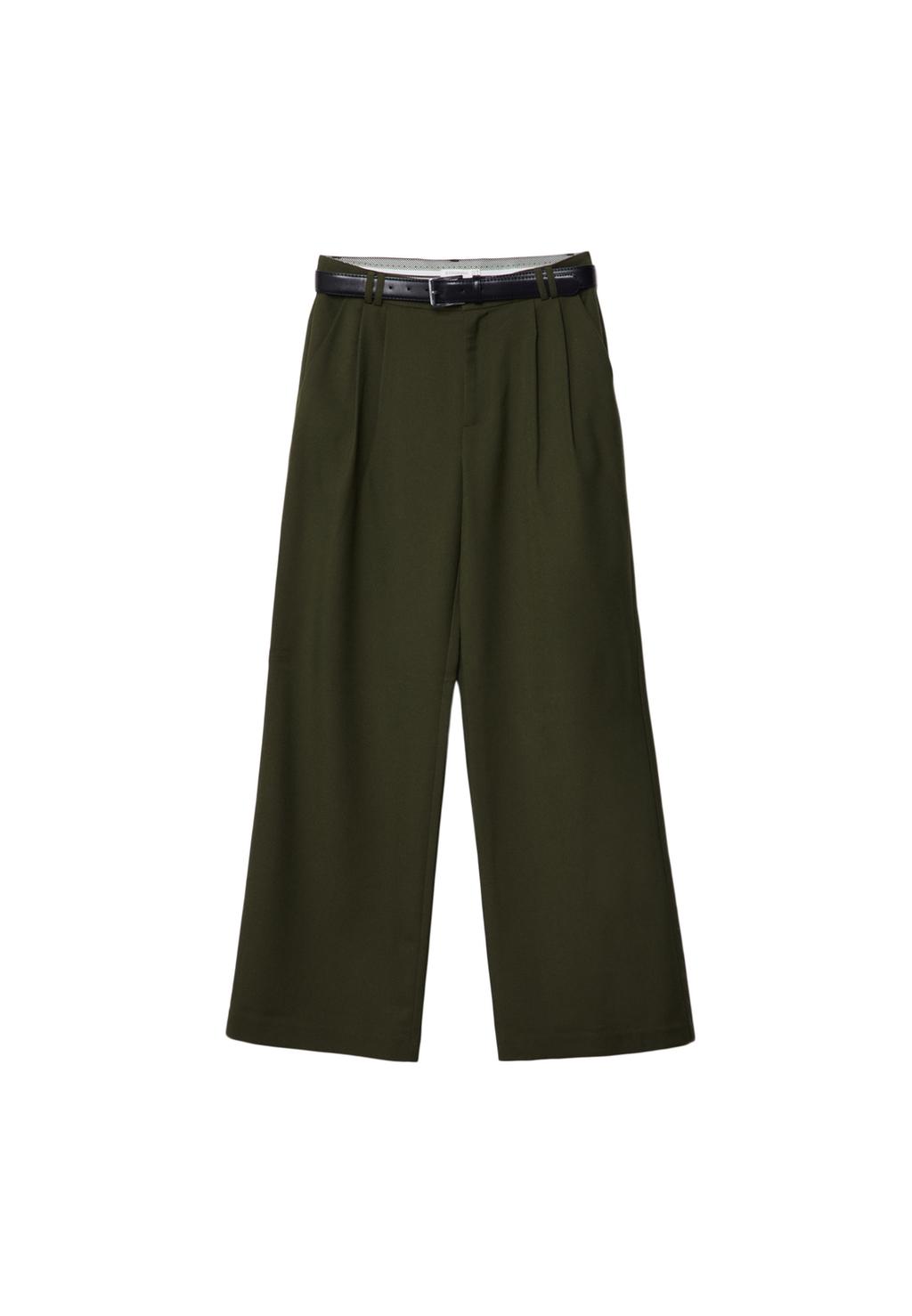 Pantalon habillé wide leg ceinture
