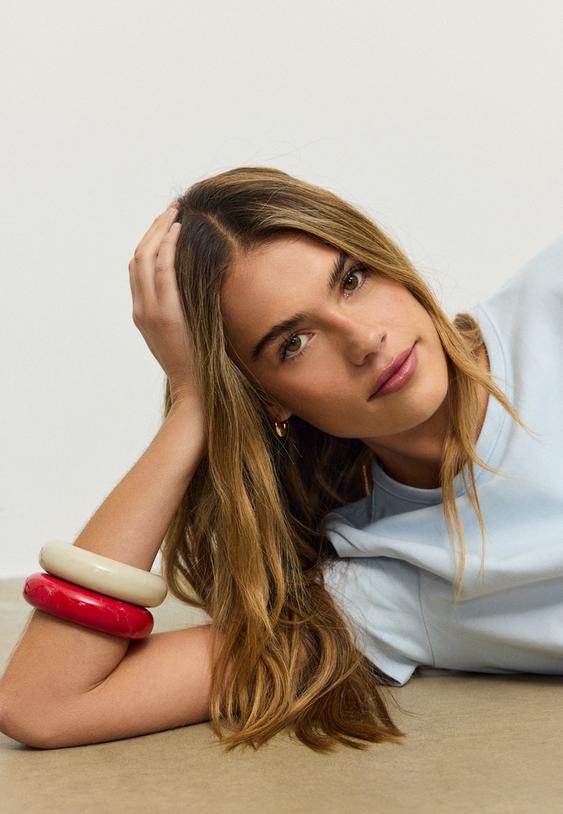 set 2 bracciali in acetato