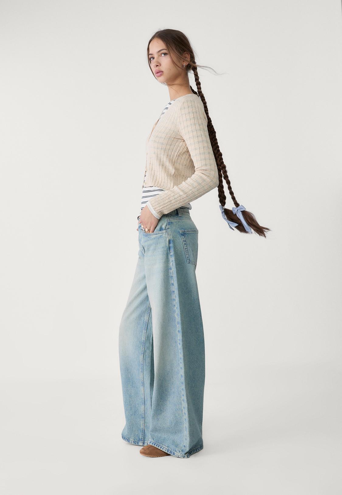 Stradivarius Pantaloni A Vita Alta Stradivarius Jeans Vita Alta