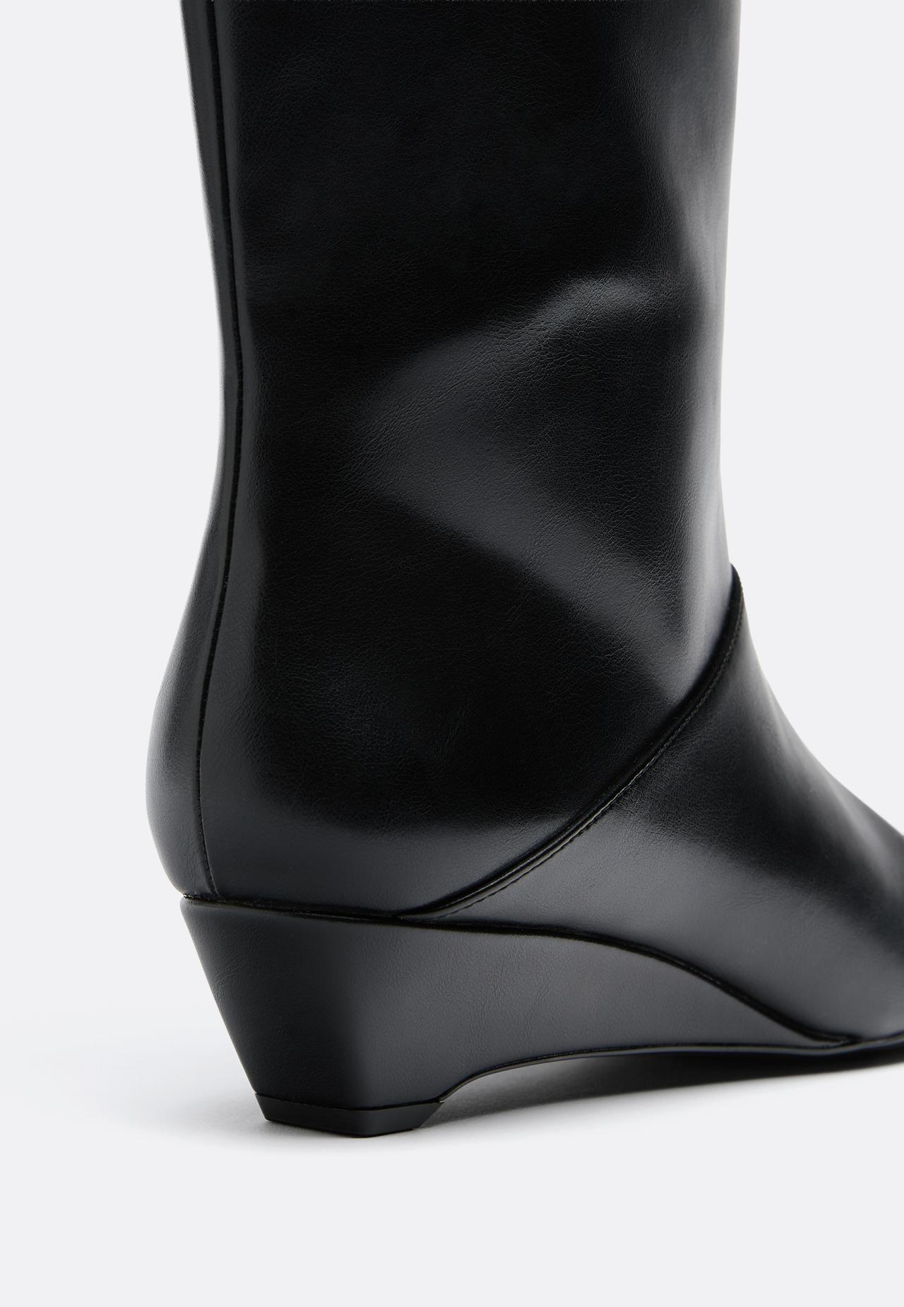 Wedge heel boots — BLACK