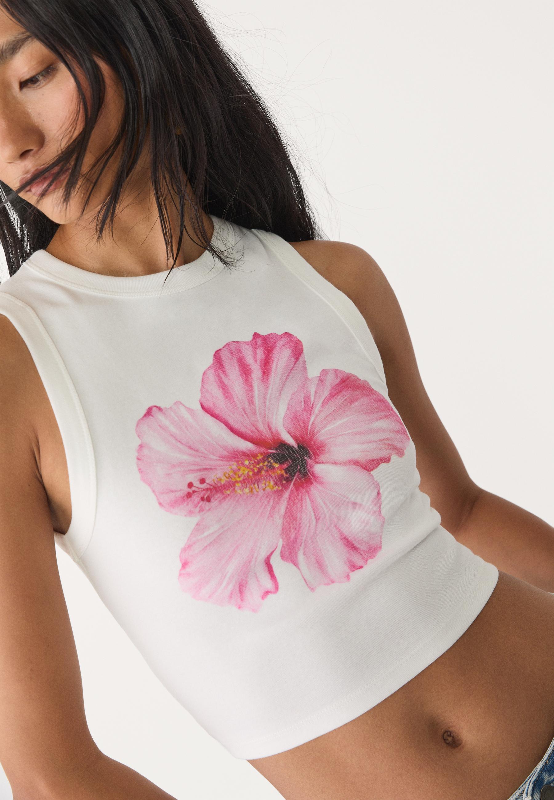 Hibiscus racerback top - Women's fashion | Stradivarius