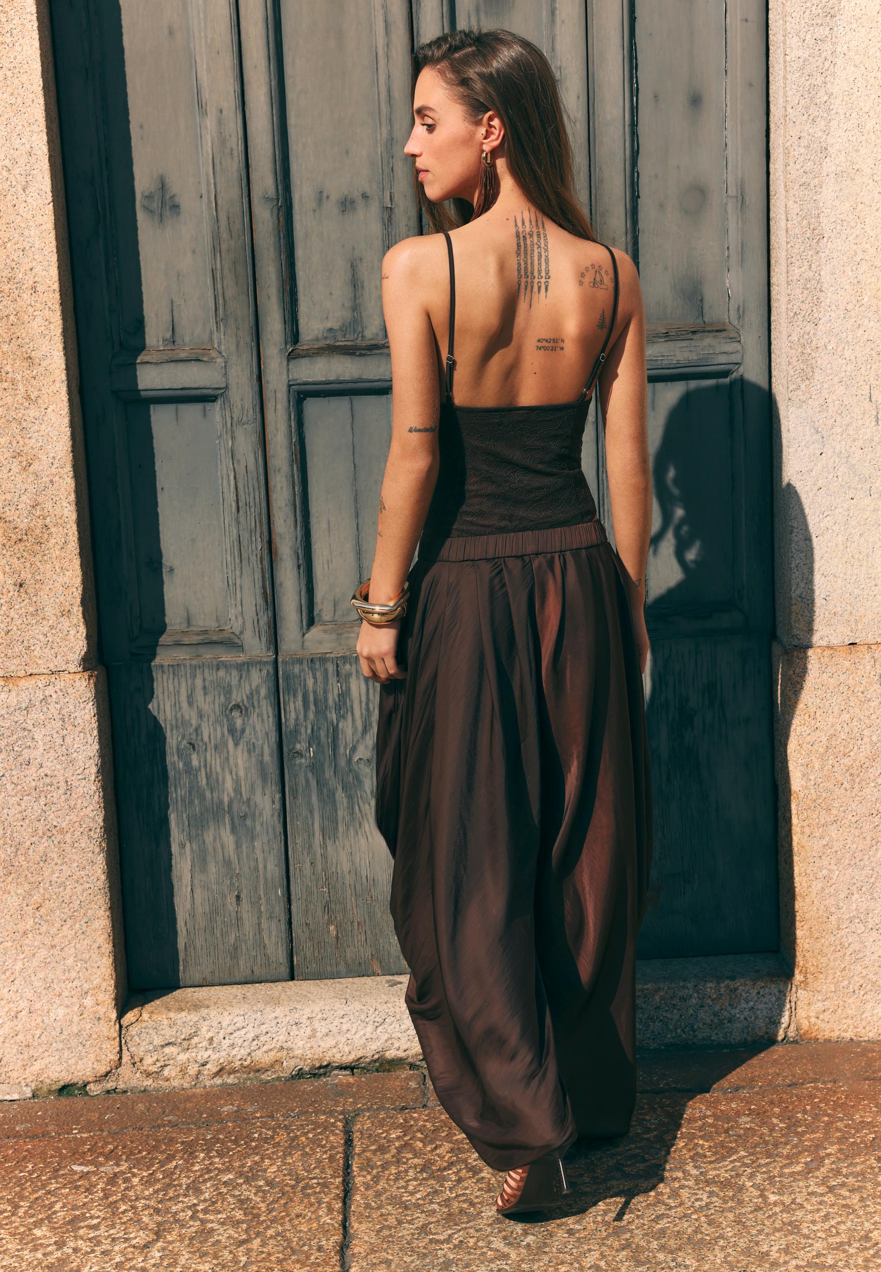 Süper hacimli şalvar pantolon