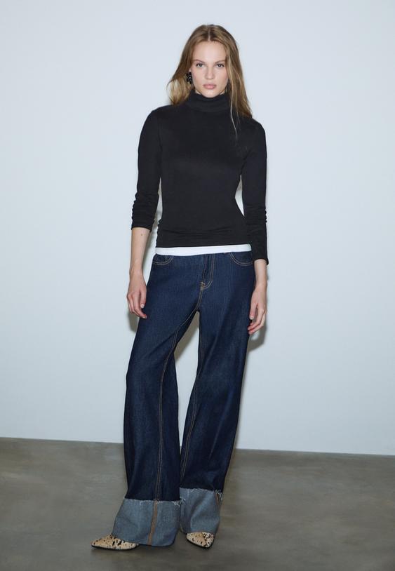 camiseta basica cuello alto