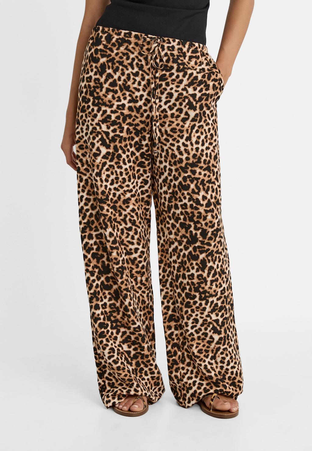 Pantalon fluide léopard