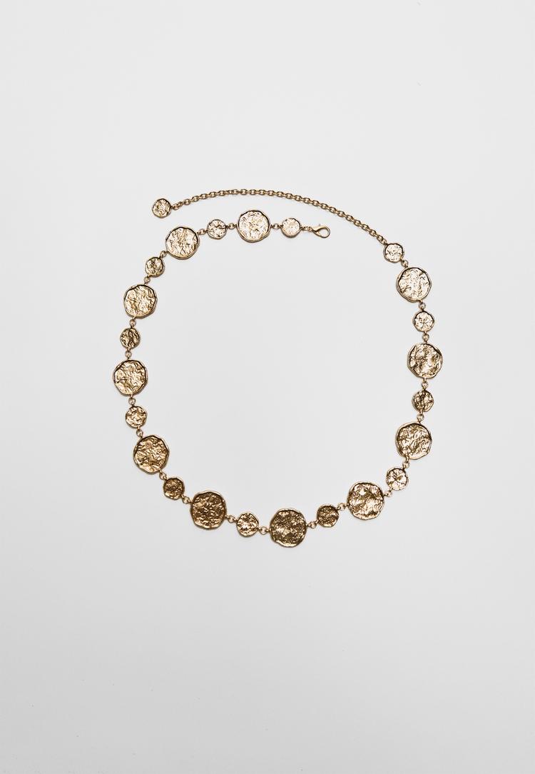 metal belt with round plates