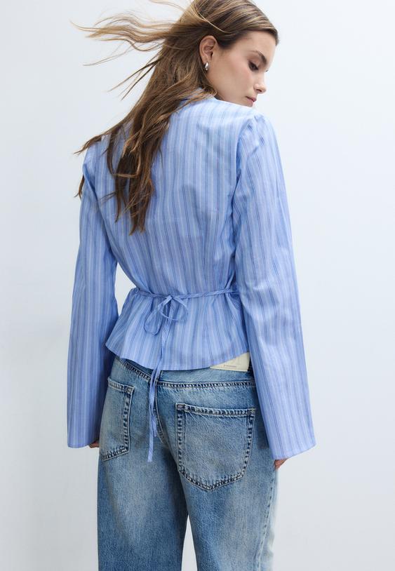 camicia fitted con nodo